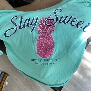 Simply Southern Cropped Pineapple T-Shirt